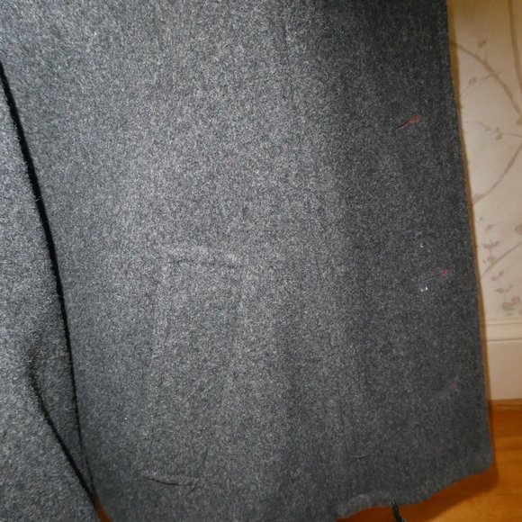 VINTAGE MACKINTOSH VESTCOAT-WOOL-DEEP GREY AND RED-SIZ 6-MADE I N USA - Picture 5 of 9